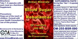 Label for Blood Sugar Rebalancer