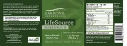 Label for LifeSource SuperSprouts