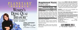 Label for Women's Dong Quai Treasure 860 mg