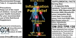 Label for Inflammation Pain Relief