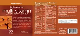 Label for High Potency Multi-Vitamin (C+E+Calcium+B1+B2)