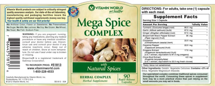 Label for Mega Spice Complex