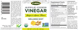 Label for Apple Cider Vinegar Ginger & Lemon Flavor
