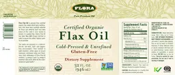 Label for Certified Organic Flax Oil