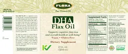 Label for DHA Flax Oil