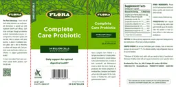 Label for Complete Care Probiotic 34 Billion Cells