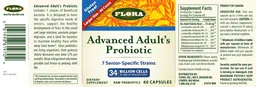 Label for Advanced Adult's Probiotic 34 Billion Cells