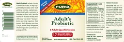 Label for Adult's Probiotic 17 Billion Cells
