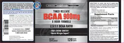 Label for Timed Release BCAA 900 mg