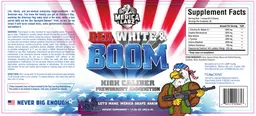 Label for Red, White & Boom Let's Make America Grape Again