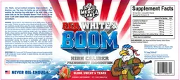 Label for Red, White & Boom Blood, Sweat & Tears