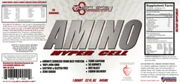 Label for Amino Hyper Cell Strawberry Flavor