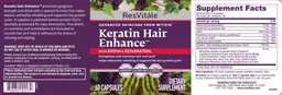 Label for Keratin Hair Enhance