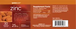 Label for Zinc 25 mg
