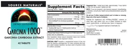 Label for Garcinia 1000