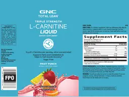 Label for Triple Strength L-Carnitine Liquid Fruit Punch