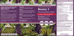 Label for Beauty 3 Collagen, Keratin & Elastin