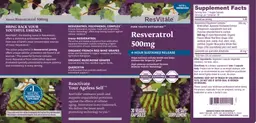 Label for Resveratrol 500 mg