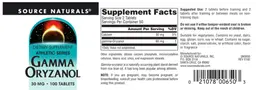 Label for Gamma Oryzanol 30 mg