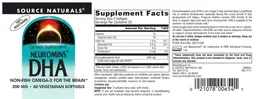 Label for Neuromins DHA 200 mg