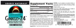 Label for Ginkgo-24 40 mg