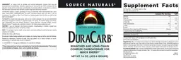 Label for DuraCarb