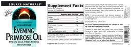 Label for Evening Primrose Oil 500 mg