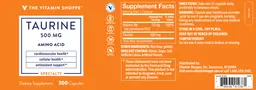 Label for Taurine 500 mg