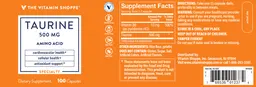 Label for Taurine 500 mg