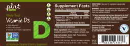 Label for Whole Food Vitamin D3