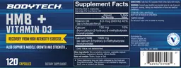 Label for HMB + Vitamin D3