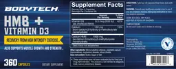 Label for HMB + Vitamin D3