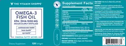 Label for Omega-3 Fish Oil 1000 mg