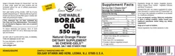 Label for Borage Oil 550 mg Natural Orange Flavor