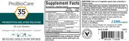 Label for 35 Billion Probiotics Delayed Release