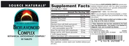 Label for Bioflavonoid Complex