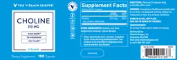 Label for Choline 310 mg