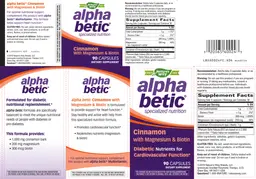 Label for Alpha Betic Cinnamon with Magnesium & Biotin