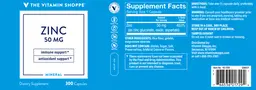 Label for Zinc 50 mg