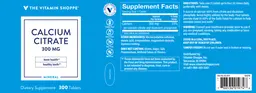 Label for Calcium Citrate 300 mg