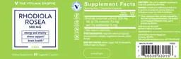 Label for Rhodiola Rosea 500 mg