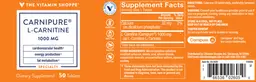 Label for Carnipure L-Carnitine 1000 mg