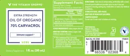 Label for Oil of Oregano Extra Strength