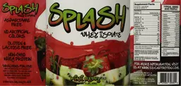 Label for Splash Whey Isolate Kiwi Berry