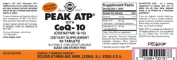 Label for Peak ATP with CoQ-10