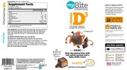 Label for Vitamin D3