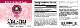 Label for Cimi-Fem 80 mg