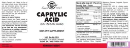 Label for Caprylic Acid