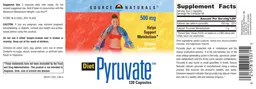 Label for Diet Pyruvate