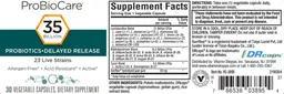 Label for Probiotics 35 Billion Delayed Release